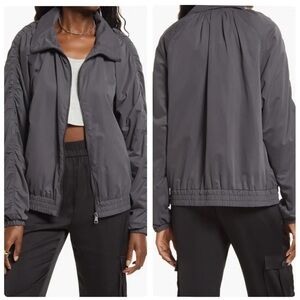 NWT Open‎ Edit Bomber Jacket in Grey Oddyssey Size Small